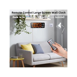 Fuloon reloj digital pared 13" USB LED