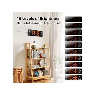 Fuloon reloj digital pared 13" USB LED