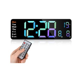 Fuloon reloj digital pared 13" USB LED