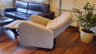 Sillón eléctrico reclinable beige