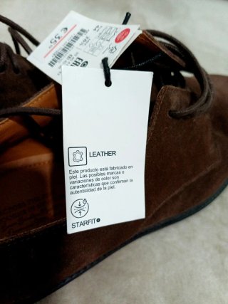 Zapatos Lefties Ante Marrón Talla 44