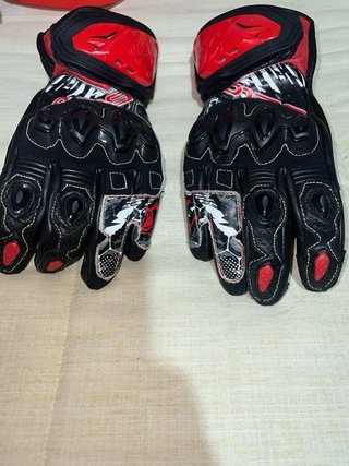 Guantes Moto Bela Armour Pro Negros y Rojos
