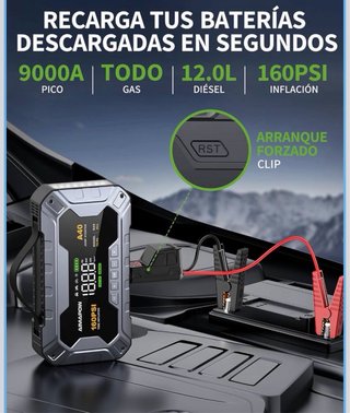 Arrancador y Compresor Coche/Moto 160PSI