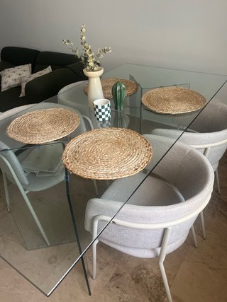 Mesa Comedor Cristal Sklum Transparente