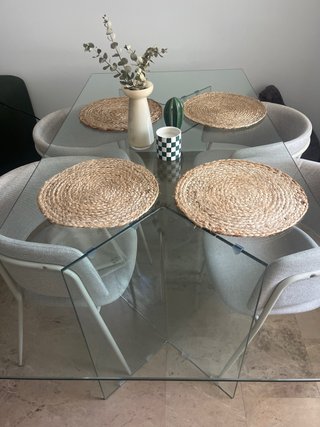 Mesa Comedor Cristal Sklum Transparente