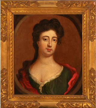Retrato dama escuela inglesa c.1690 óleo