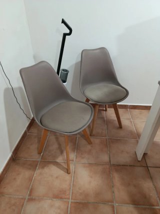 Juego de 2 sillas de comedor modernas