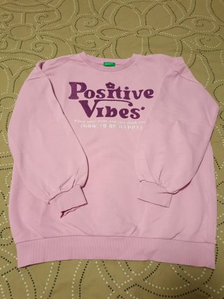 Sudadera niña Benetton Positive Vibes