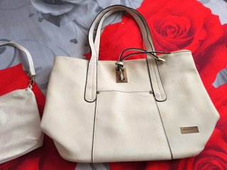 Lote 3 bolsos blancos