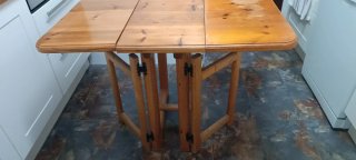 Mesa plegable madera pino a medida