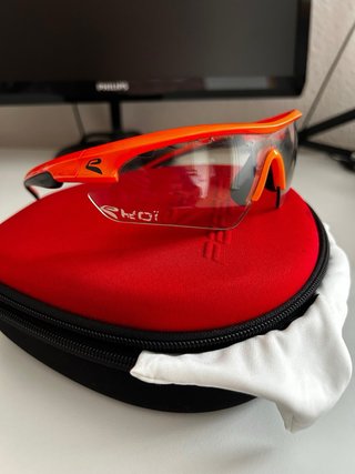 Gafas Ciclismo Ekoï Naranja + Funda Rígida
