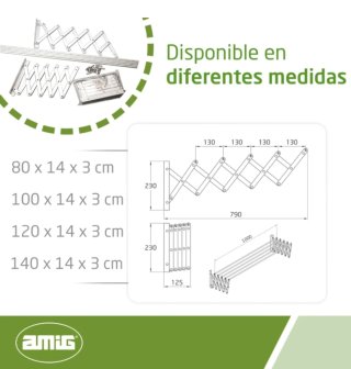 Amig - Tendedero Extensible de Pared