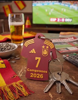 Portachiavi Maglia Spagna Campeones 2026