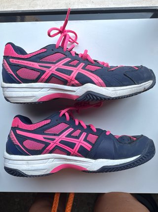 Zapatillas Asics Padel Azul y Rosa