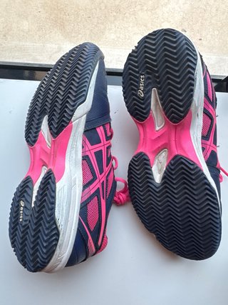 Zapatillas Asics Padel Azul y Rosa