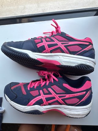 Zapatillas Asics Padel Azul y Rosa