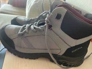 Botas de Nieve Quechua Gris y Rojo