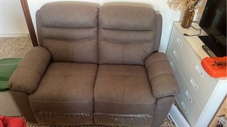 Sofá biplaza gris separable