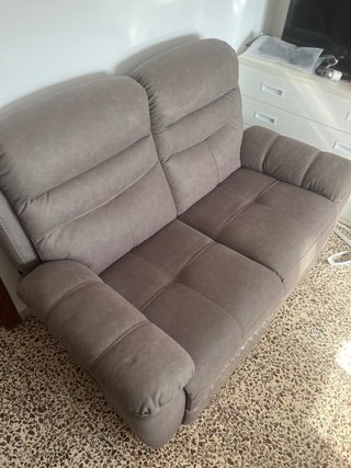 Sofá biplaza gris separable
