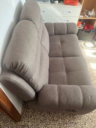 Sofá biplaza gris separable
