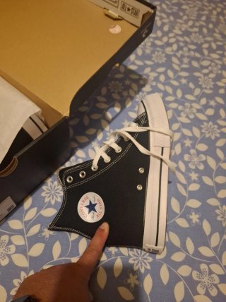 Converse Negras con plataforma