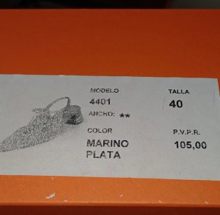 Zapatos T-Strap Ante Azul y Plata T40