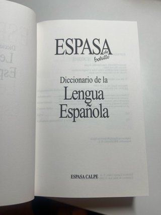 Diccionario de la lengua española ESPASA