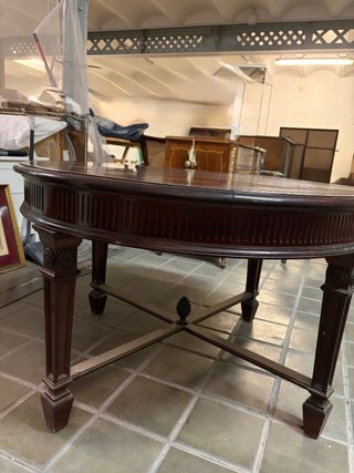 Mesa consola madera oscura
