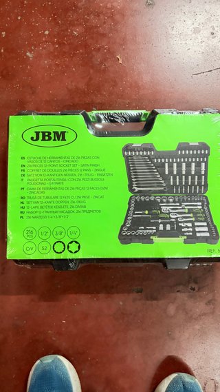 Maletín JBM 216 piezas. Vasos de 12 cantos
