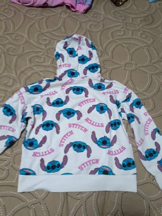 Sudadera Stitch Blanco y Morado