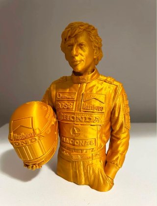 Statua Ayrton Senna Oro Casco