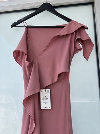Vestido midi asimétrico Zara Talla M