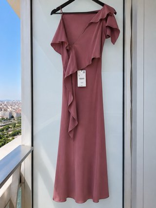 Vestido midi asimétrico Zara Talla M