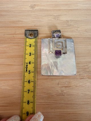 Colgante Plata Ley 925 Madre Perla Amatista