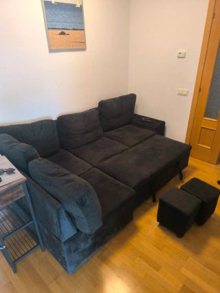 Sofá Cama Rinconero Gris 240cm