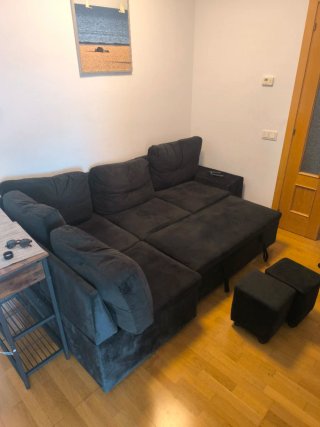 Sofá Cama Rinconero Gris 240cm