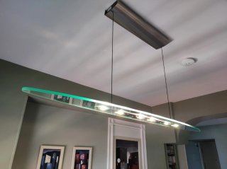 Lámpara de techo moderna cristal y metal