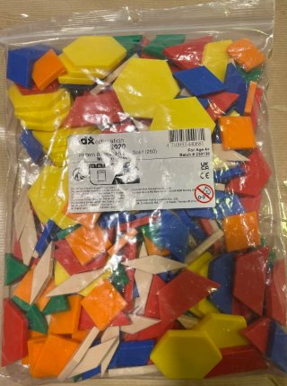 Bolsa 250 Bloques Geométricos Plástico