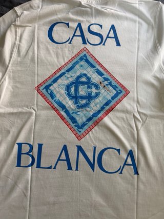 T-shirt Casablanca bianca unisex Con stampa