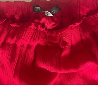 Falda larga roja talla XS