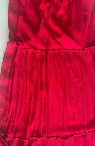 Falda larga roja talla XS