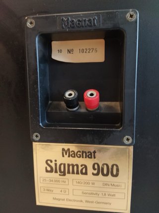 Magnat Sigma 900 Altavoces Hi-Fi Vintage