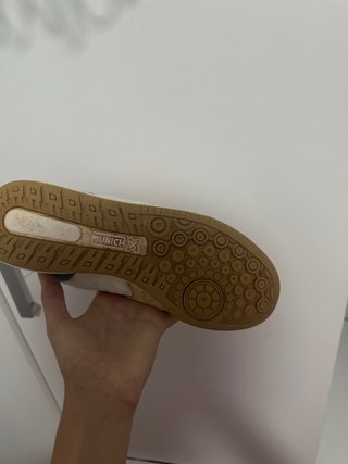 Zapatillas Futsal Munich Beige y Azul