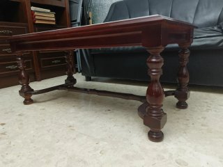 Mesa auxiliar madera y mármol
