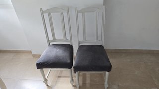 Mesa blanca madera + 4 sillas