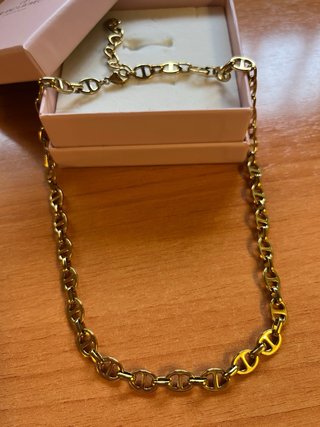 Colgante Blanca Romeo Acero Dorado