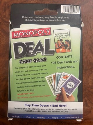 Monopoly Deal Card Game sin abrir