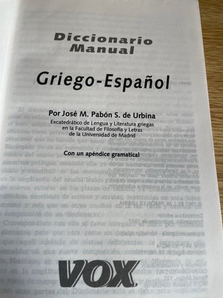 Diccionario Manual Griego - Español