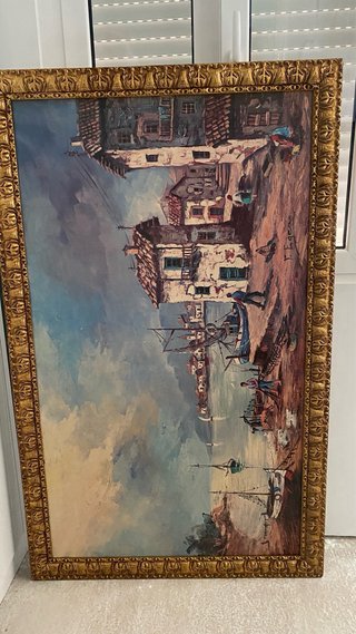 Cuadro antiguo extra grande