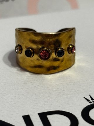 Pulsera VIDA CON JOYAS Dorada con Piedras Rosas y